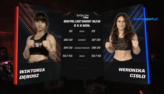 Babilon MMA 40: Wiktoria Dębosz - Weronika Cisło. Skrót walki. WIDEO