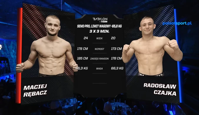 Babilon MMA 40: Maciej Rębacz - Radosław Czajka. Skrót walki. WIDEO