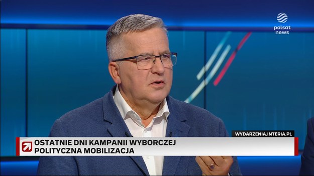 - Z faktu, że Jarosław Kaczyński uciekł od tej debaty, nie weźmie w niej udziału, wysyła premiera Morawieckiego - ja wnioskuję tyle, że nie tylko on się trochę boi tej debaty, ale również nie chce przyjmować żadnych zobowiązań - powiedział były prezydent RP Bronisław Komorowski, nawiązując do wyborczej debaty na antenie TVP.