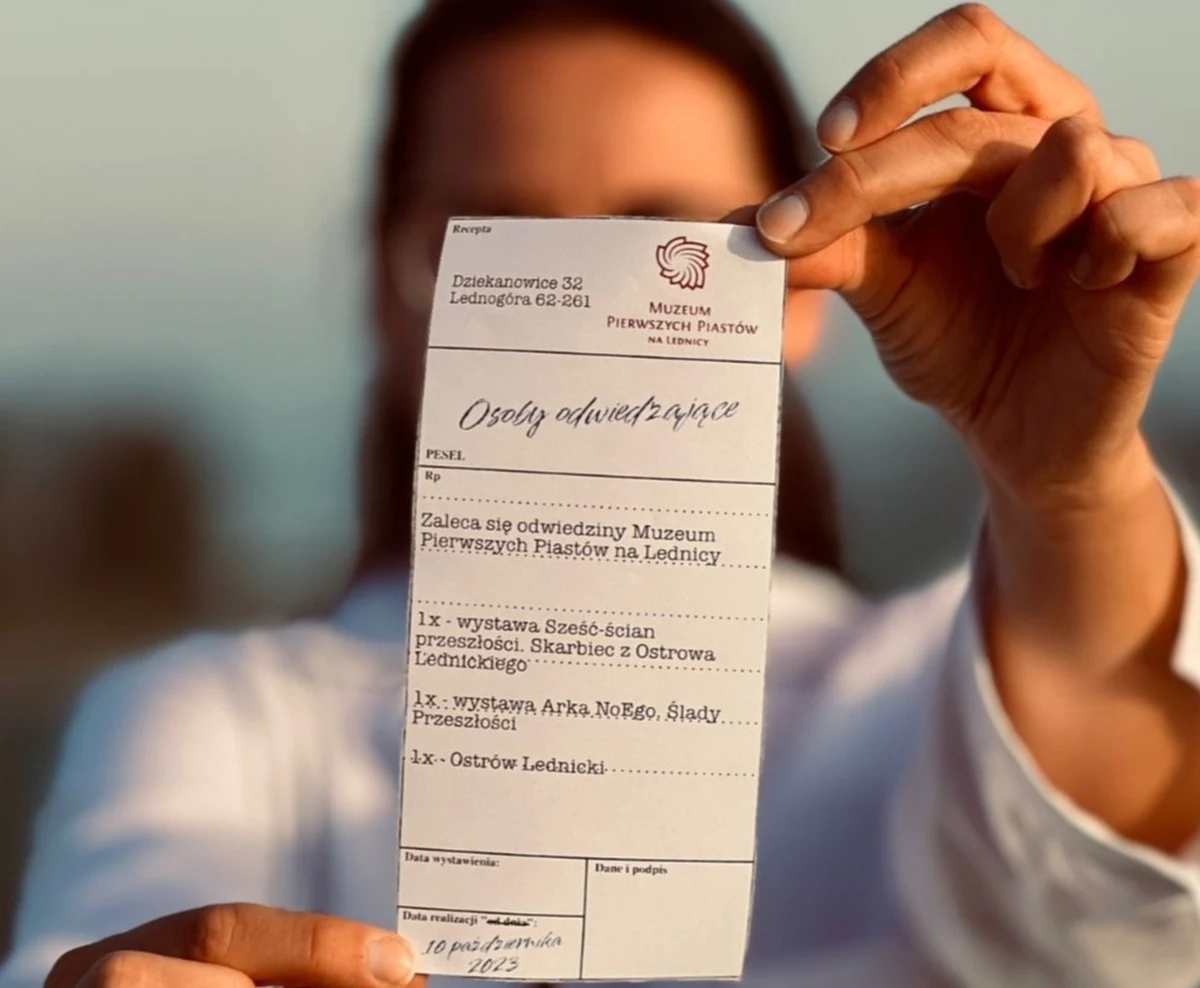 Muzeum na receptę - to akcja Muzeum Pierwszych Piastów na Lednicy, które 10 października, w Światowy Dzień Zdrowia Psychicznego, chce zwrócić uwagę właśnie na higienę psychiczną. Darmowe wejściówki w formie "recept" można odebrać dziś w kilku wyznaczonych miejscach.