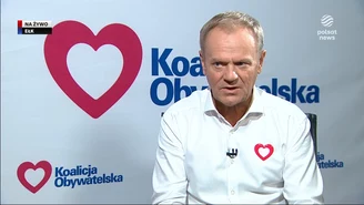 Tusk w "Gościu Wydarzeń": Kaczyński to przypadek beznadziejny