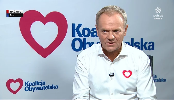 Tusk w "Gościu Wydarzeń": Kaczyński to przypadek beznadziejny
