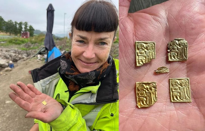 Naukowcy podzielili się kolejnym wyjątkowym odkryciem. Na miejscu starożytnej pogańskiej świątyni w Norwegii znaleźli pięć złotych blaszek przedstawiających tajemnicze postaci. 
