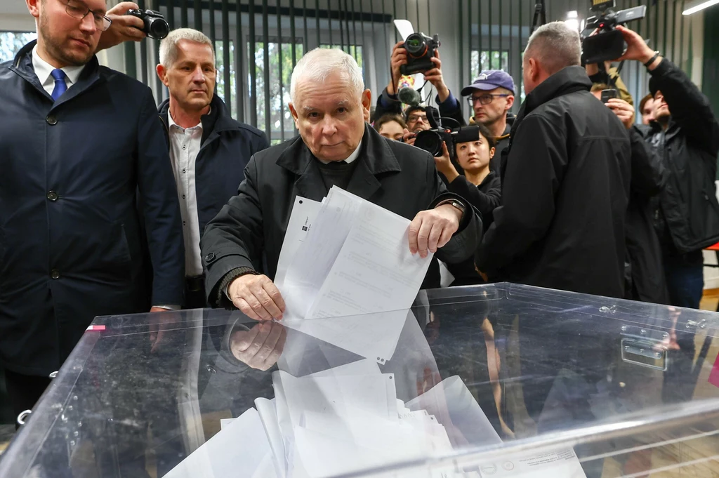 Prezes PiS Jarosław Kaczyński zagłosował w Warszawie