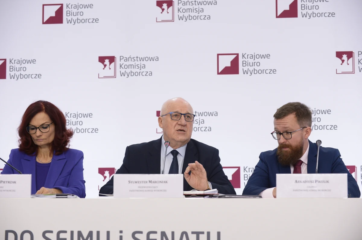 Państwowa Komisja Wyborcza przedstawiła wyniki z 28,56 proc. obwodów. PiS nadal utrzymuje się na prowadzeniu, tuż za nim jest Koalicja Obywatelska. Przewodniczący Sylwester Marciniak podkreślił jednak, że "to też nie są jeszcze do końca reprezentatywne wyniki, bo siłą rzeczy najwcześniej schodzą protokoły z mniejszych obwodów". Na konferencji prasowej przedstawiciele PKW skomentowali też sytuację, która miała miejsce m.in. w lokalu wyborczym we Wrocławiu. Głosy oddawano tam do późnej nocy. Szefowa Krajowego Biura Wyborczego Magdalena Pietrzak tłumaczyła, że doszło w tym przypadku do "niedociągnięć logistycznych". 