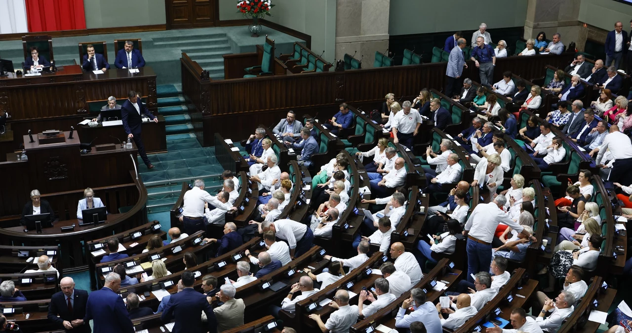 Sala obrad Sejmu. To będzie pierwszy taki przypadek