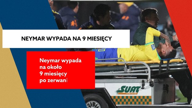 Neymar Jr opuścił boisko we łzach po kolejnej kontuzji - tym razem z zerwanym ACL i łąkotką.

Brazylijski napastnik uszkodził lewe kolano w pierwszej połowie przegranego 2:0 meczu kwalifikacyjnego do Mistrzostw Świata z Urugwajem we wtorek.

W środę zakres urazu został potwierdzony przez jego saudyjski klub Al Hilal, który poinformował, że zawodnik przejdzie operację.