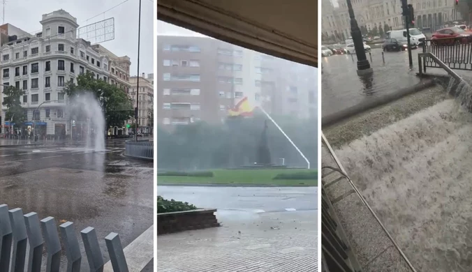 Ulewne deszcze sparaliżowały Madryt. "Na ulicach wodospady i gejzery"