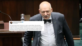 Janusz Korwin-Mikke wbija szpilę Karinie Bosak. "Mam to w nosie"