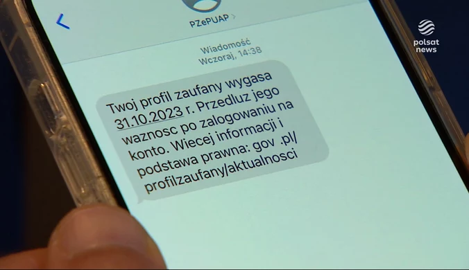 "Wydarzenia": "Profil zaufany wygasa". Polacy otrzymują dziwnego SMS-a