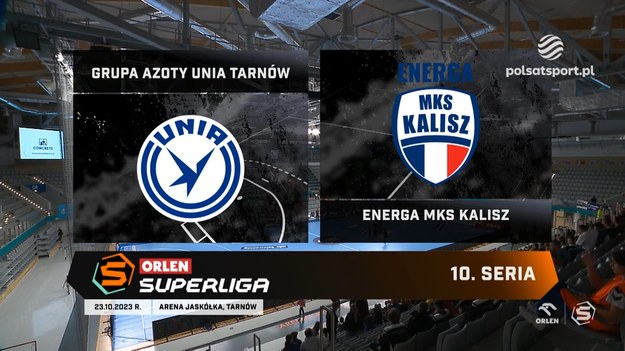 Skrót meczu 10. kolejki ORLEN Superligi piłkarzy ręcznych Grupa Azoty Unia Tarnów - Energa MKS Kalisz 22:22 (8:7), karne 3:2.