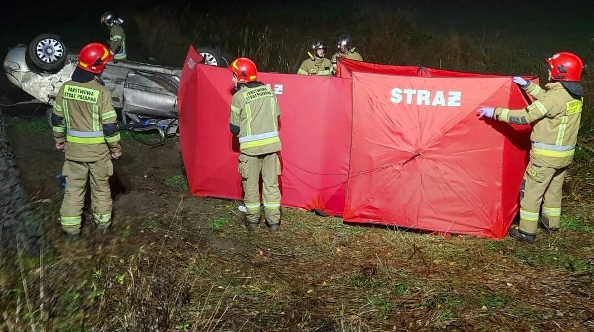 ​Dwie osoby zginęły w wypadku w powiecie kartuskim na Kaszubach. Według wstępnych ustaleń służb samochód wypadł z drogi i uderzył w drzewo.