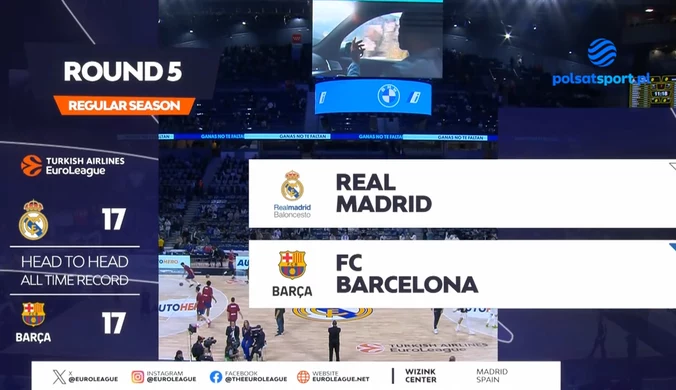 Real Madryt - FC Barcelona 65:64. Skrót meczu. WIDEO