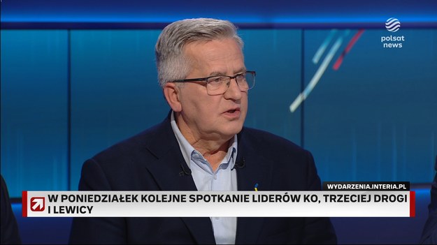 „Pan prezydent pyta o koalicję (…) to nic pana prezydenta nie powinno obchodzić z punktu widzenia procedury tworzenia nowego rządu” - powiedział Bronisław Komorowski w programie Jarosława Gugały, komentując obecny etap postępowania politycznego zmierzającego do stworzenia nowego rządu. „Formalna, albo nieformalna koalicja to jest kwestia koalicjantów” - dodał. Swoim zdaniem na temat budowy umowy koalicyjnej podzielił się również Waldemar Pawlak.