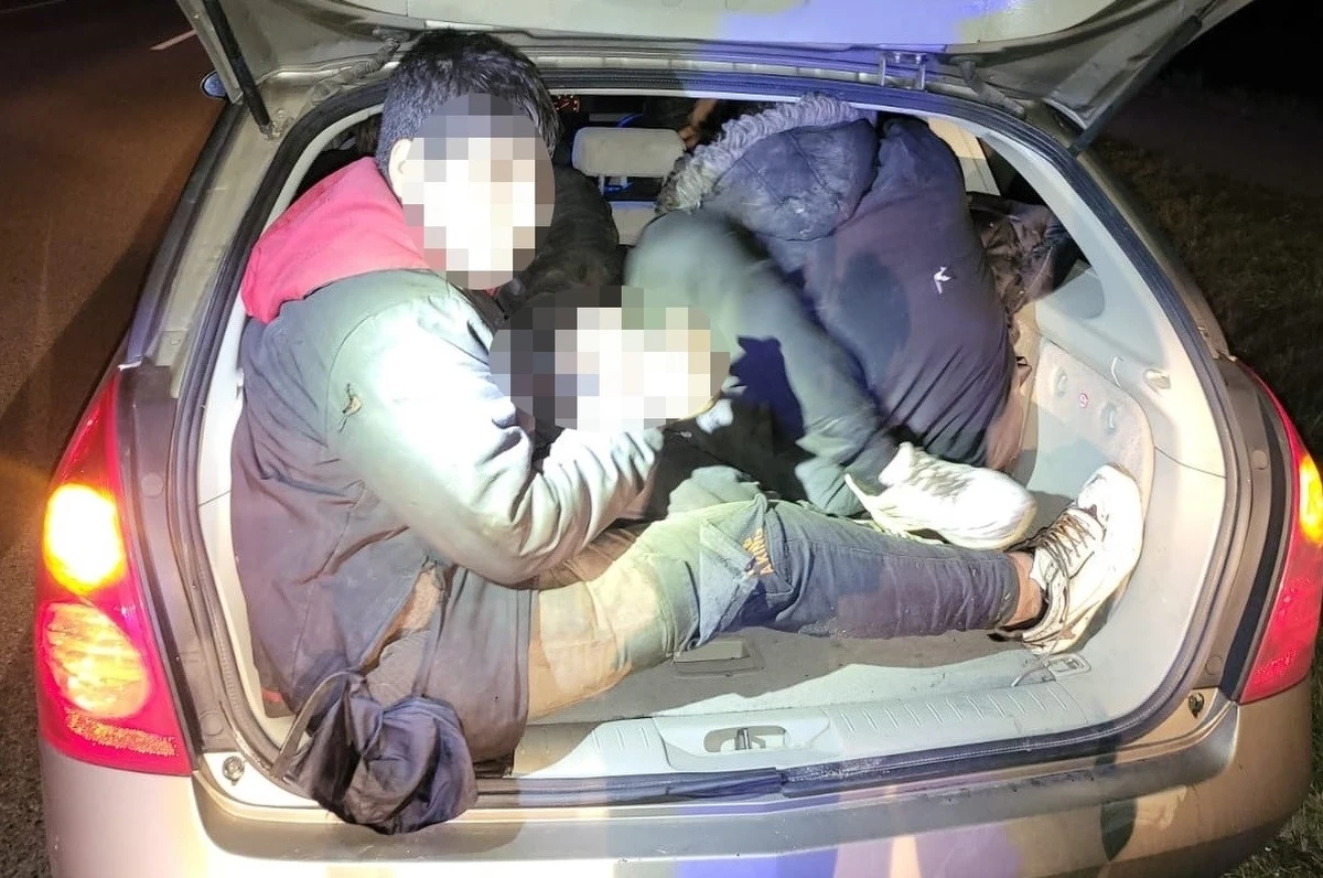 Dwaj Ukraińcy zostali zatrzymani przez patrol straży granicznej w miejscowości Poryjewo (gmina Hajnówka). W osobowym aucie wieźli siedmiu nielegalnych migrantów pochodzących z Iranu, trzech z nich jechało w bagażniku - poinformowała w poniedziałek mjr Katarzyna Zdanowicz, rzecznik Podlaskiego Oddziału SG.