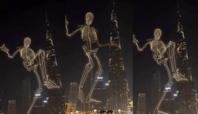 Dubaj świętuje Halloween. Niesamowita figura z dronów