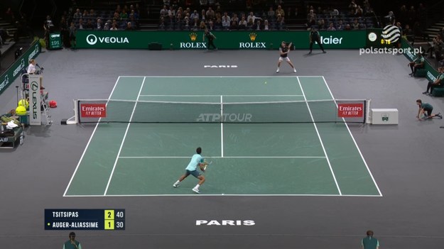 Skrót meczu drugiej rundy turnieju ATP w Paryżu Stefanos Tsitsipas - Felix Auger-Aliassime.