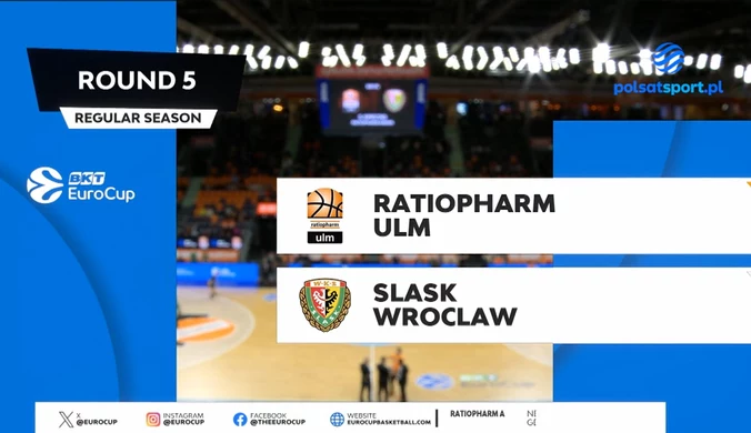 Ratiopharm Ulm - Śląsk Wrocław 108:103. Skrót meczu. WIDEO