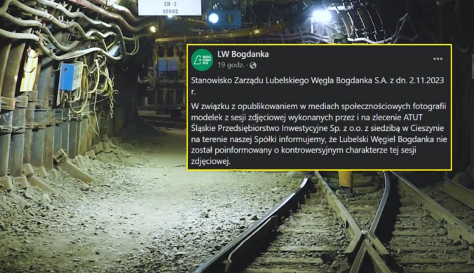 Kontrowersyjna sesja zdjęciowa w Bogdance. Jest stanowisko kopalni