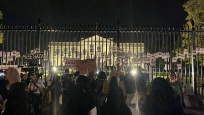 Propalestyński protest w Waszyngtonie. Demonstranci chcieli wedrzeć się na teren Białego Domu
