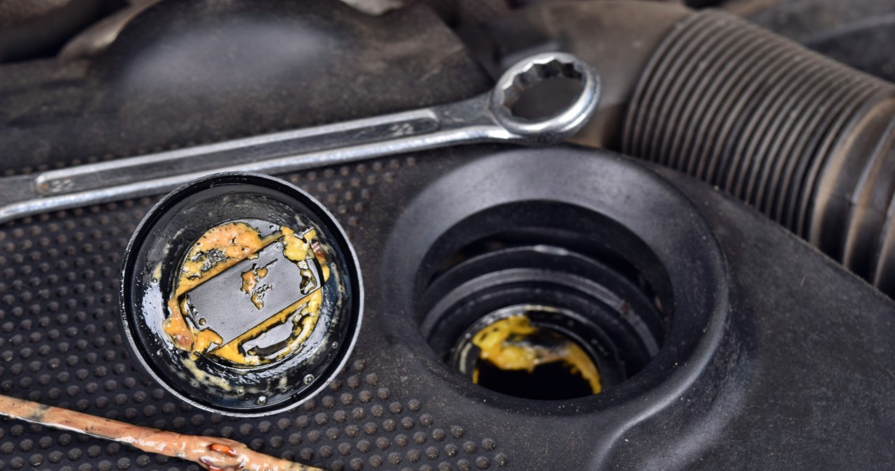 Masło pod korkiem wlewu oleju. Czy jest się czym niepokoić?