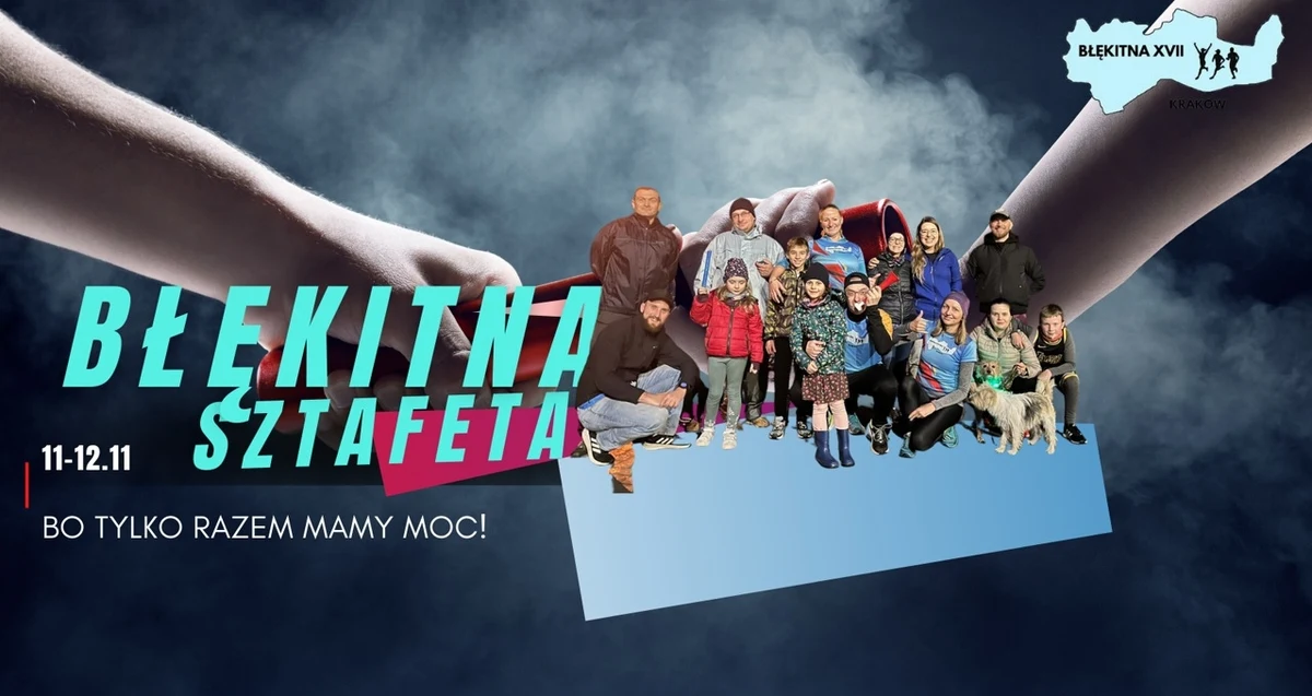 Ten bieg potrwa całą dobę. Już w najbliższy weekend w Krakowie odbędzie się Błękitna sztafeta. "Nie zatrzyma się ani na chwilę, a my - biegacze - będziemy naszą pasją przypominać o pomocy Szczepanowi - chłopcu z autoimmunologicznym zapaleniem mózgu" - informuje biegowa społeczność Wzgórz Krzesławickich. I zachęca, by dołączyć do tej charytatywnej inicjatywy.