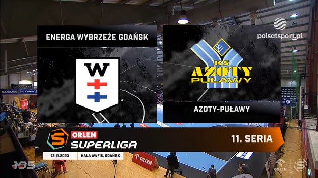 Skrót meczu 11. kolejki ORLEN Superligi Energa Wybrzeże Gdańsk - Azoty-Puławy 32:34 (15:17).

