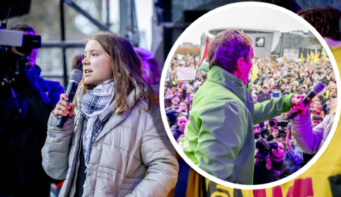 Incydent podczas przemówienia Grety Thunberg. Nagle wtargnął na scenę