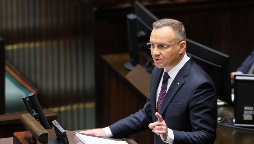  Andrzej Duda mocno w orędziu: Nie zawaham się użyć weta