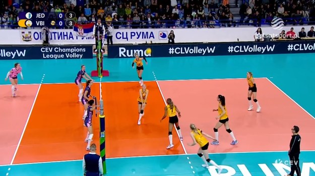 Skrót meczu Vasas Obuda Budapest – Savino Del Bene Scandicci 0:3 (18:25, 18:25, 22:25) - grupa B CEV Champions League 2023/2024.