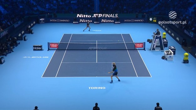 Skrót meczu ATP Finals Daniił Miedwiediew - Alexander Zverev.