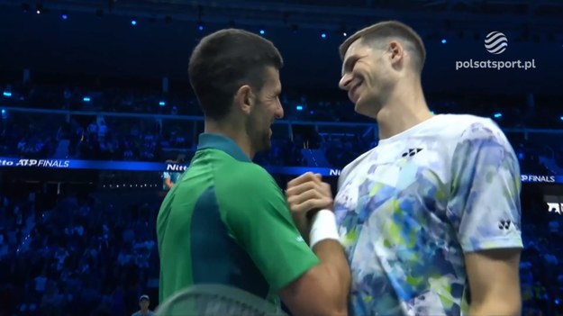 Skrót meczu ATP Finals Hubert Hurkacz - Novak Djoković 6:7 (1-7), 6:4, 1:6.

