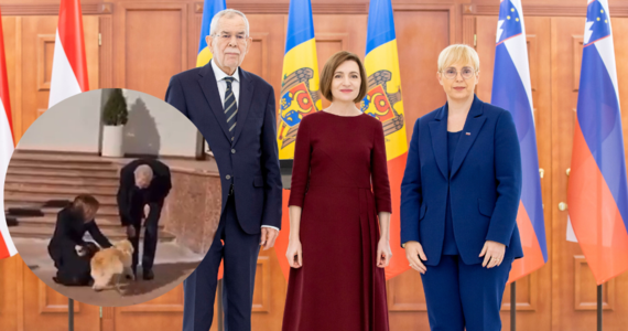 Incydent podczas wizyty prezydenta Austrii w Kiszyniowie. W pewnym momencie Alexander Van der Bellen został ugryziony przez psa prezydent Mołdawii.