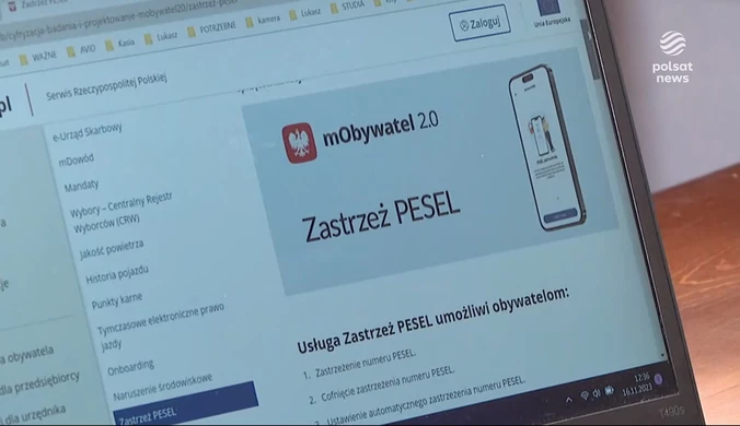 "Wydarzenia": Od dzisiaj można zastrzec PESEL