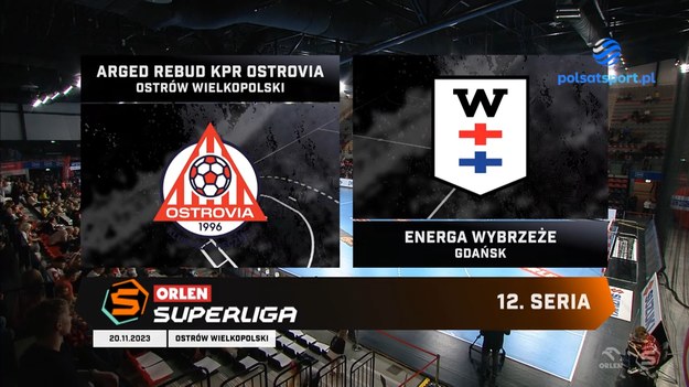 Skrót meczu 12. kolejki ORLEN Superligi Arged Rebud KPR Ostrovia Ostrów Wielkopolski - Energa Wybrzeże Gdańsk 30:28 (16:17).