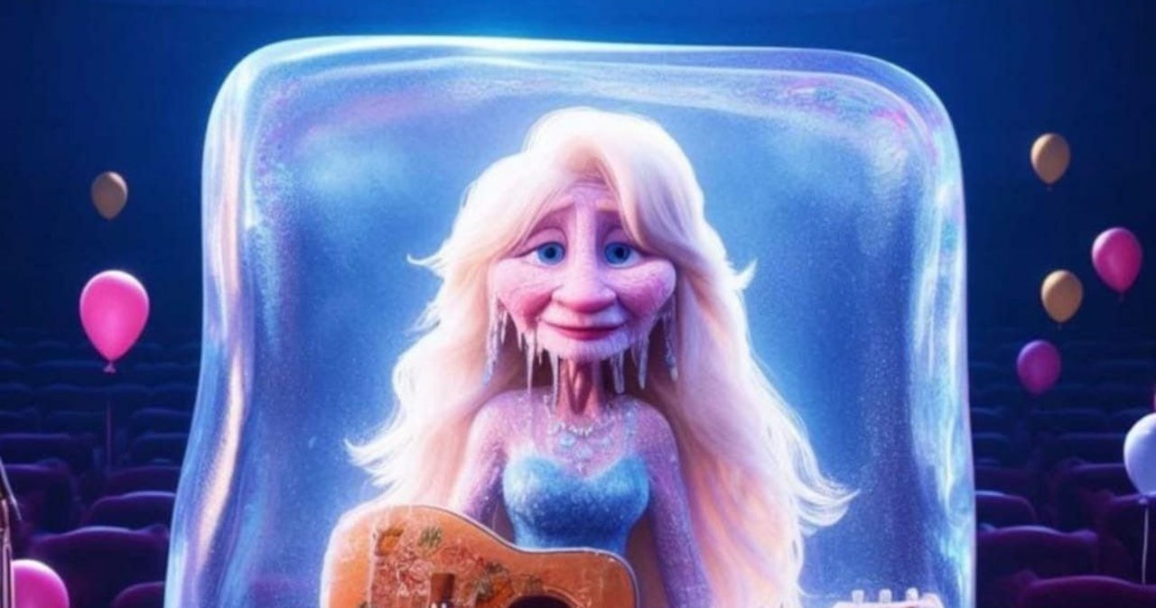 Frozen Marilla as Elsa.  This is how artificial intelligence imitates a Disney character
