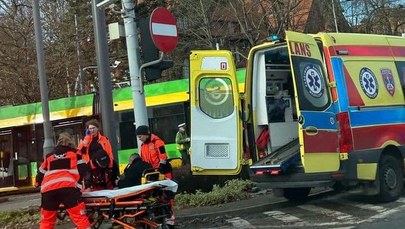 Zderzenie tramwajów na rondzie Jana Nowaka-Jeziorańskiego w Poznaniu