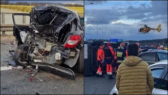 Wypadek na A4 w Krakowie. Zderzyło się pięć pojazdów, są ranni