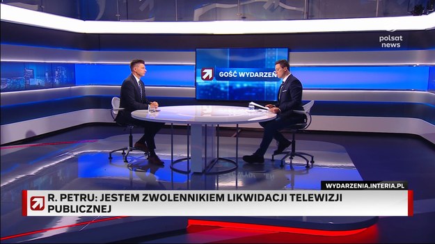 - Żadnych dotacji. Jestem zwolennikiem likwidacji TVP - powiedział poseł Polski 2050 Ryszard Petru w "Gościu Wydarzeń", odnosząc się do przyszłości nie tylko TVP, ale i całych mediów publicznych.