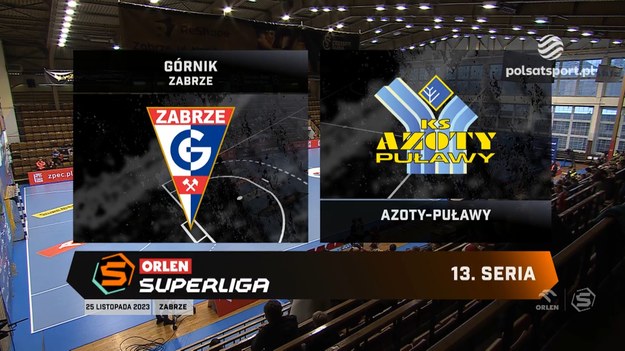 Skrót meczu 13. kolejki ORLEN Superligi Górnik Zabrze - Azoty-Puławy 34:29 (16:12).