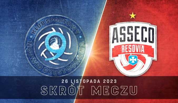 PlusLiga: Exact Systems Hemarpol Częstochowa – Asseco Resovia 1:3. Skrót meczu. WIDEO