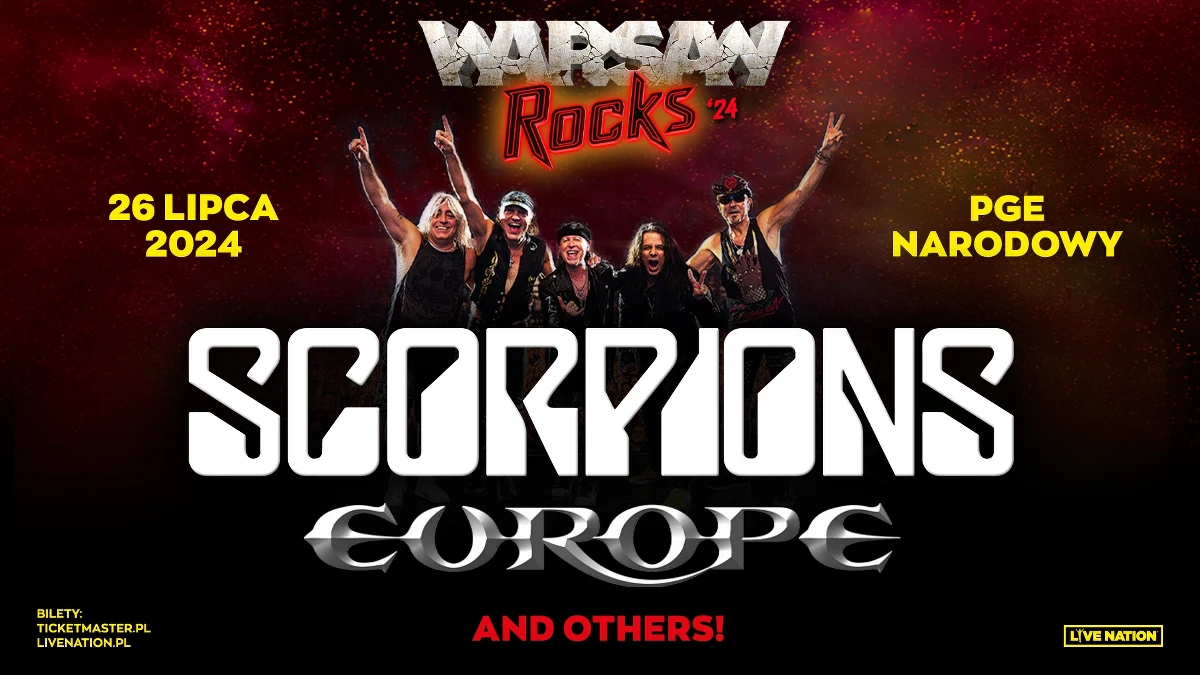 Już 26 lipca na PGE Narodowym w Warszawie odbędzie się pierwsza edycja cyklu Warsaw Rocks! Na jednej scenie wystąpią m.in. Scorpions i Europe, a kolejni artyści i zespoły zostaną ogłoszeni już wkrótce!