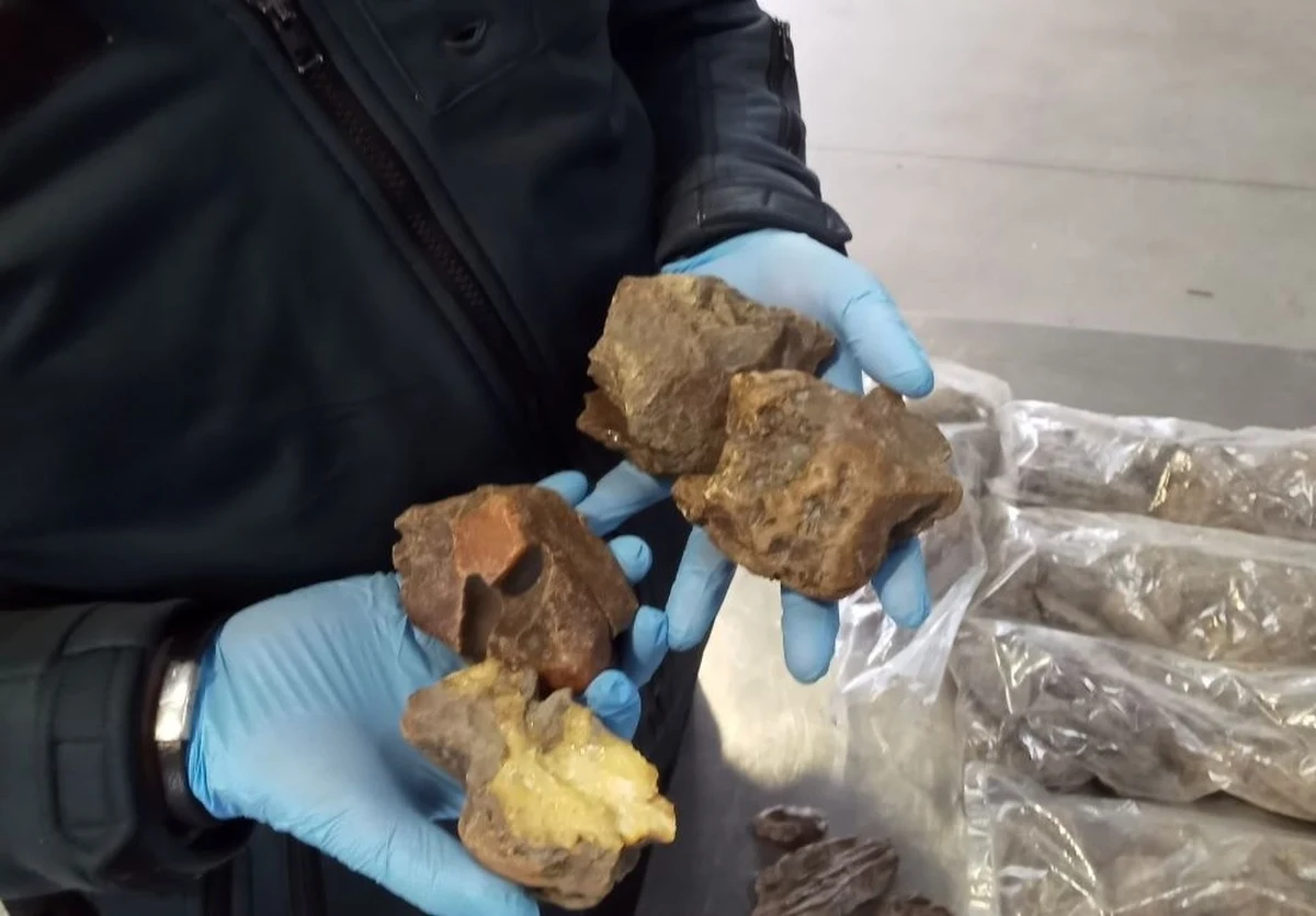 Funkcjonariusze z podkarpackiej KAS udaremnili przemyt bursztynu wartego blisko 60 tys. zł. Kontrabanda ukryta była na nadkolach samochodu osobowego.