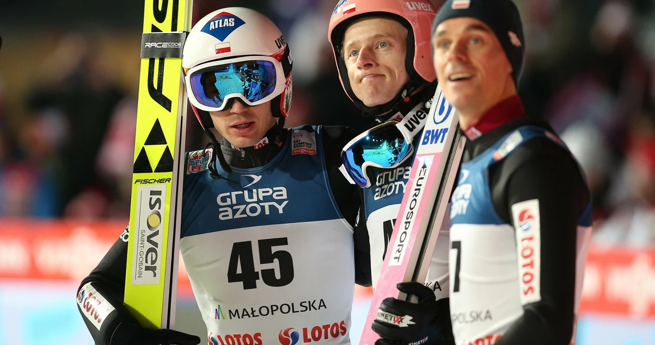 Kamil Stoch, Dawid Kubacki i Piotr Żyła