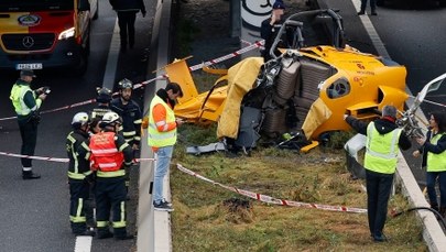 Helikopter rozbił się na autostradzie w Madrycie. Trzy osoby ranne