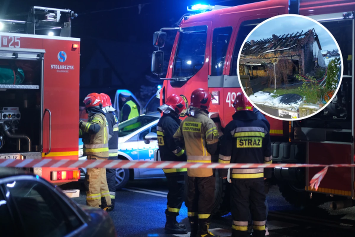 Tragiczny pożar w Mielenku w powiecie koszalińskim. W nocy w ogniu stanął murowany dom letniskowy - zginęła jedna osoba.