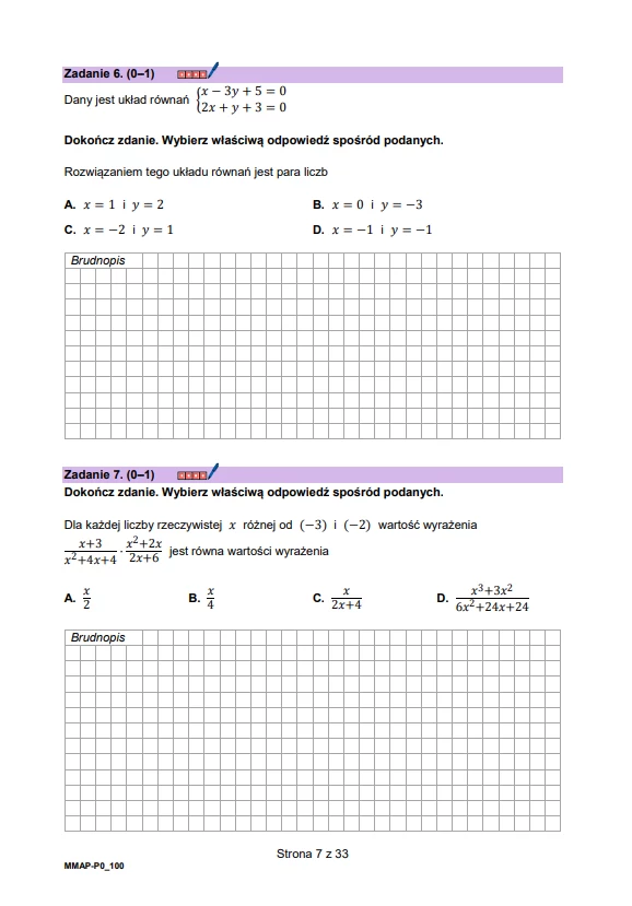 Arkusz CKE - matura próbna z matematyki 