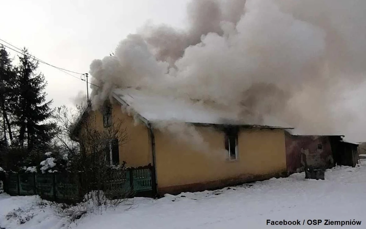 Cztery osoby zostały poszkodowane w wyniku pożaru domu w Ziempniowie na Podkarpaciu. Dwie osoby z poparzeniami ciała trafiły do szpitala. W budynku rozszczelniła się butla z gazem.