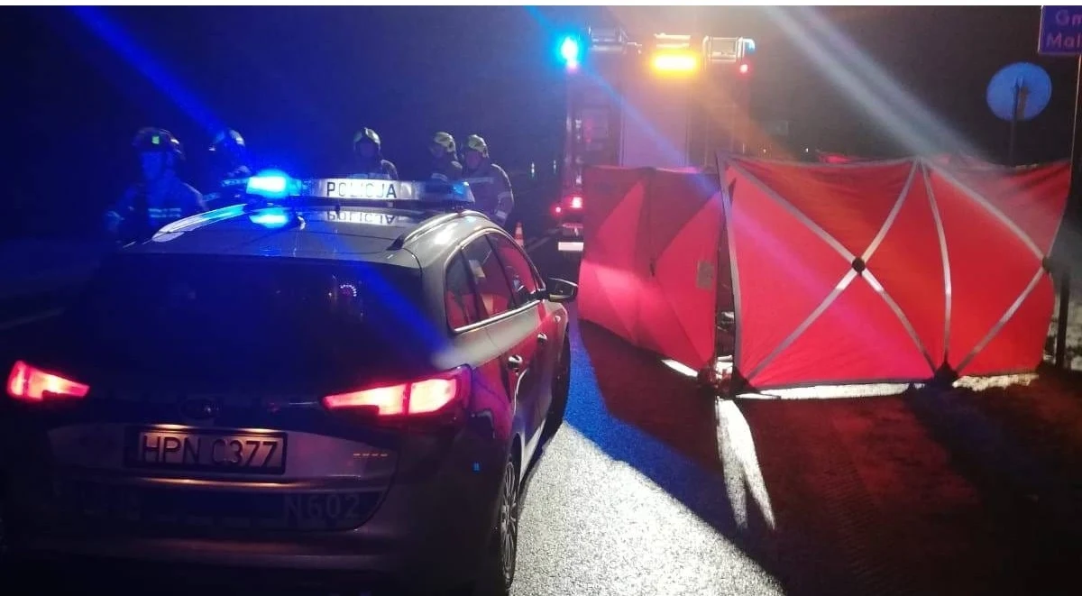 Pomorscy Policjanci pracowali na miejscu śmiertelnego wypadku, do którego doszło około godziny 18 na drodze krajowej nr 22 w miejscowości Cisy. Kierowca samochodu potracił mężczyznę przechodzącego przez jezdnię. Sprawca uciekł z miejsca wypadku.