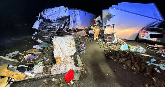 Dwie osoby zginęły w wypadku na drodze krajowej nr 22 na Pomorzu. Zderzyły się tam cztery pojazdy - dwie ciężarówki, bus i samochód osobowy.